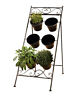 Gd229151-ev Pier Surplus Foldable Metal Planter Stand Povencal With Pots