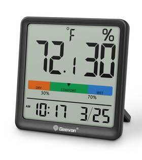 232301 Geevon Digital Indoor Thermometer Hygrometer Wireless Temperature Humidity Meter Wi