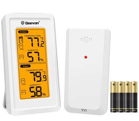 Geevon 729911890820 Indoor Outdoor Thermometer Wireless Digital Temperature With Lcd