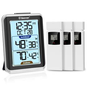 Geevon 785957656264 Indoor Outdoor Thermometer Wireless With 3 Remote Sensors Digital Thermomete