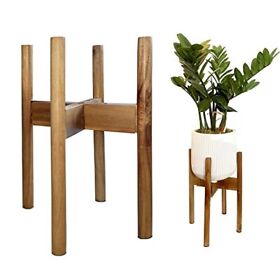 Gemezzi Wood Plant Stand Modern To Mid Century Indoor And Outdoor