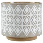 Geometric-ceramic-planter-93308 Geometric Ceramic Planter Stoneware Plant Holder Display Indoor 689343093308