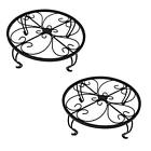 Gh-6749b2 Gb Home Collection Gbhome Iron Potted Plant Stand Black Powder