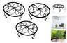 Gh-6749b3 Iron Potted Plant Stand Inch Wide Black Powder Coated Rust