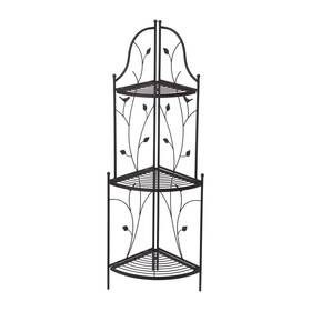 Jk85043 Glitzhome 941327177171 Corner Shelf Metal Potted Ladder Display Rack For Indoor And Outdoor