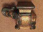 Gold Good Green Stool Luck Trunk Plant Stand Raised Table Garden Asian Elephant