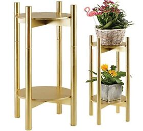 Golden Indoor Plant Stand For 5 To 10-inch Diameter Planter Pots 24 Inches