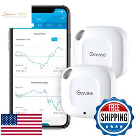Govee B097hf322l 2-pack Bluetooth Hygrometer Thermometer Wireless Humidity Sensor 262ft