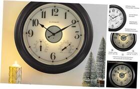 T2888b86-n Greatime&co Illuminated Indoor Outdoor Clocks Waterproof 18 Inch With Oil Rubbed Bronze