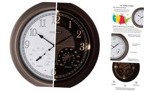 T2888r14-n-rc Greatime&co Illuminated Outdoor Indoor Atomic Analog Wall Clock With 18 Inch Modern Bronze