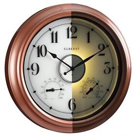 T2888ra4-n Greatime&co 18 Inch Illuminated Outdoor Indoor Clocks With Smart Sensor Modern Copper