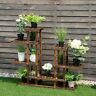 Gt3271 Tier Wooden Shelf Storage Plant Rack Stand