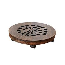 Caddy-001 Gumufang Wood Plant Caddy Heavy Duty Rolling Planter Dolly With Rotating 10 Inch