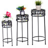 Gym01485 Gymax Piece Metal Flower Pot Rack Plant Display 711181578911