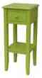 Tw-1498 Hardwood Apple Resin Stand Painted Green Plant Mission