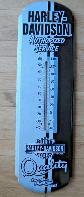 Harley-davidson 682318124090 Motorcycles Collectible Tin Outdoor Thermometer 27 Inch Tall L9