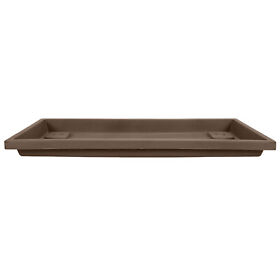 Svn18000e21c006lrtpw-choc-u-a Hc Companies Venetian 18inch Rectangular Flower Box Saucer Chocolate Open