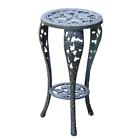 Hd5027-vgy Unbranded Grape Table Plant Stand Tier Cast Iron Metal Indoor