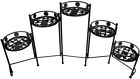 Hd5646-bk Unbranded Foldable Outoor Garden Black Steel Plant Stand 0730050126534