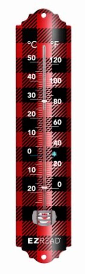 Headwind 840-0125 6 Pack - Indoor/outdoor Thermometer Lumberjack Plain Metal 12 Inch
