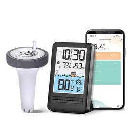Heyaxa 647581963470 Wifi Pool Thermometer With Easy-to-read 4 Inch Digital Lcd Display Perfect Wirel