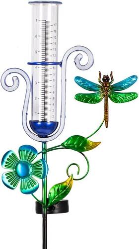 Dy49061813 Hobyluby Dragonfly Rain Gauge Outdoor Solar With Led Neon