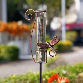 Sy-1705 Hobyluby Dragonfly Rain Gauge Outdoor 7 Inch Metal Gauges For