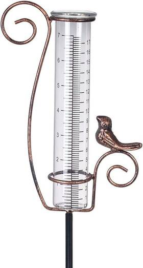 Sy5004 Hobyluby Rain Gauge Outdoor 7 Inch Gauges For Measuring Precipitation Iron Bird