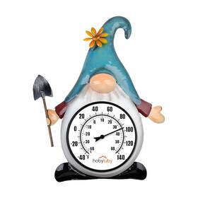 Yf706 Hobyluby -yf706 Indoor Outdoor Thermometer Gnome Wall-mounted Waterproof For Pat