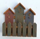 Holder Style Primitive Handmade Plant Vintage Picket Wooden Birdhouse Fence
