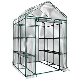 Hw155001 Home-complete 56.3inch X 76.7inch 2-tier 8 Shelves Indoor Outdoor Walk-i