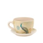 Home Locomotion Peacock Teacup Planter 849179020552