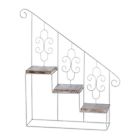Home Locomotion White Stepped Triple Plant Stand 849179027360