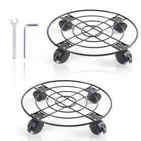 Homeyi 713482172713 Plant Caddy With Wheels Heavy Duty Metal Iron Large Potted Move Around Indoor