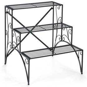 Topb005848 Honey Joy Plant Stands Indoor/outdoor Iron Ladder Stand Flower Pot Display