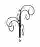 Hooks-19.75 5279 Laredo 6 Way Wrought Iron Hanging Ornament H X 16 W 787627052796