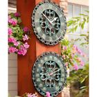 Hs118-7935 Home Improvements Set Outdoor Scroll Clock Thermometer Lawn 749417636937