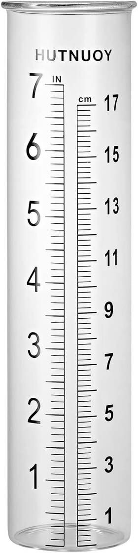 7-1rg Hutnuoy 7 Inch Capacity Rain Gauge 1pcs Replacement Tubes Transparent