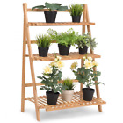 Hw55020 Giantex Plant Flower Stand Rack Shelf Bamboo Foldable 6940350882854