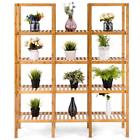 Hw57411 Unbranded Multifunctional Tier Bamboo Shelf Flower Plant Storage Display Stand