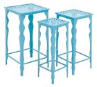 3138165 Id Set Stand Blue Metal Plant 3-pc