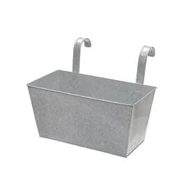 Ih Casa Decor 626711027213 Galvanized Metal Rect. Planter With Hooks 10.55 Inch