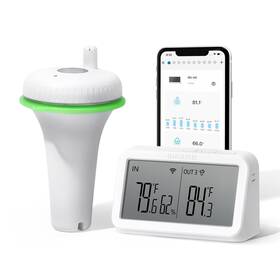 Ibs-p02r Inkbird Wifi Floating Pool Thermometer Digital With Ibs-m2 Wi-fi Gateway Com