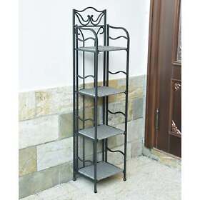 International Caravan Valencia 4-tier Plant Shelf Grey
