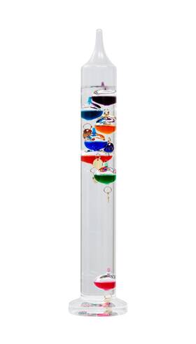 Jingyue B0d6yqz9jt 14.5in Glass Galileo Thermometer With 7 Multi-colored Balls And Gold Tags