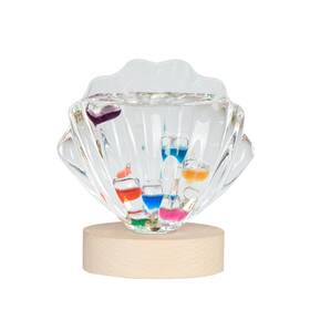 B0dy152v82 Jingyue Shell Shaped Galileo Thermometer With 7 Colored Balls From 60 F To 84 Glass