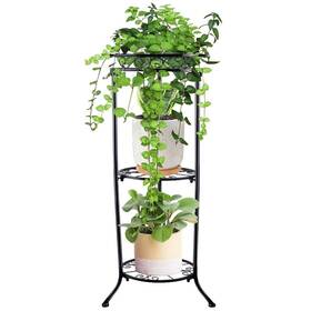 Joyerace 795847989051 3 Tier Iron Corner Plant Stand 89 Cm Tall Rustproof Metal Flower Pot Shelf Ho