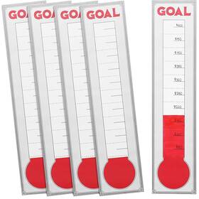 2646351 Juvale 5 Pack Extra Large Goal Setting Wall Chart Thermometer For Sales 48 X 11 Inches