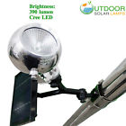 Jy8-831 Outdoorsolarlamps Round Aluminum Head Solar Flagpole Light Led Lumen Mah