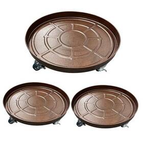 Kpc203pbronze Kaoolaa Inch 3pack Metal Plant Caddy With Wheels - Durable And Heavy Duty 20 Bronze